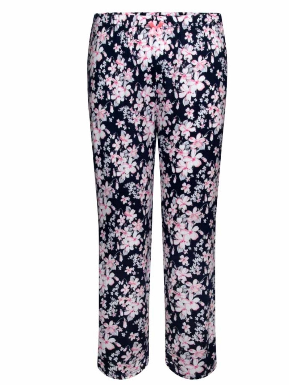 Rene Rolfe pajama Capri Pants M Floral Pink Navy